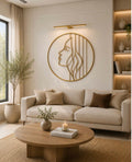 Circular Face Metal Wall Art – Gold Finish